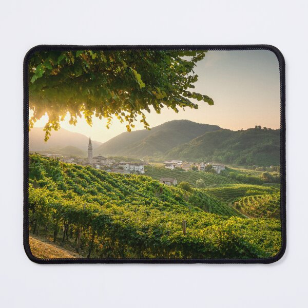 Item preview, Sunrise Glow Over the Prosecco Vineyards and Guia Village designed and sold by Stefano Orazzini.