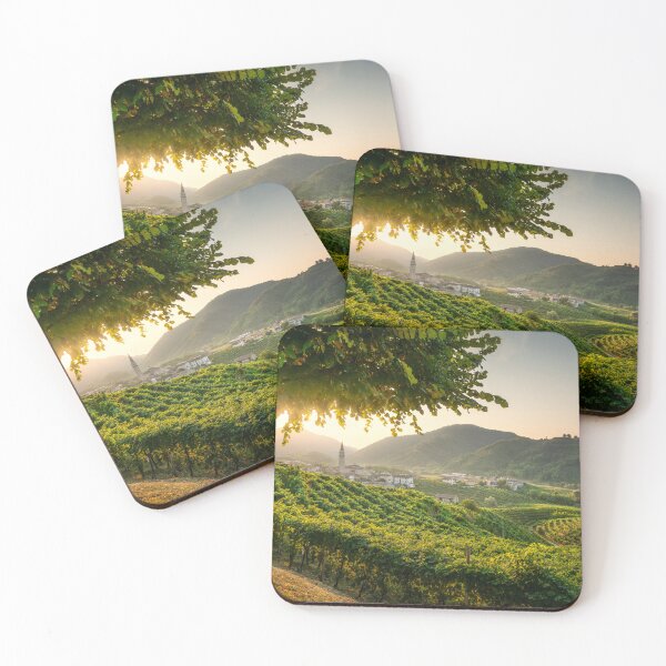 Item preview, Sunrise Glow Over the Prosecco Vineyards and Guia Village designed and sold by Stefano Orazzini.