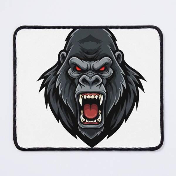 Item preview, Angry Gorilla Mascot - Ferocious Silverback Gaming & Gym Logo designed and sold by RelateAndTee.