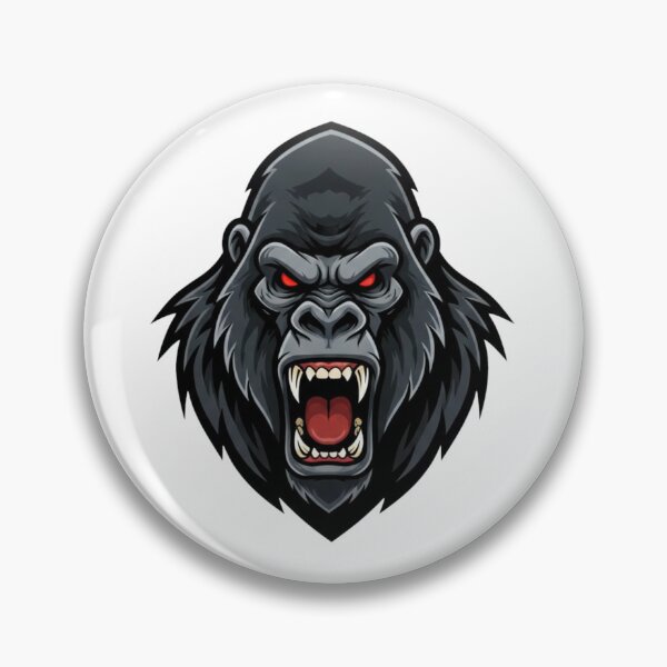 Item preview, Angry Gorilla Mascot - Ferocious Silverback Gaming & Gym Logo designed and sold by RelateAndTee.