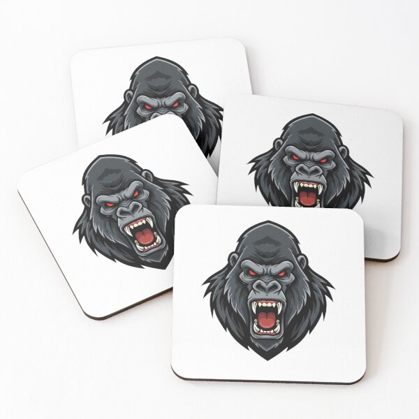 Item preview, Angry Gorilla Mascot - Ferocious Silverback Gaming & Gym Logo designed and sold by RelateAndTee.