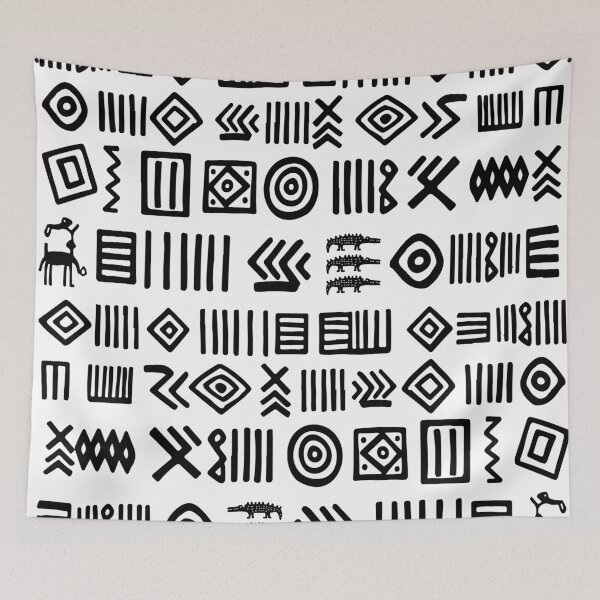 Item preview, Authentic Bogolan Pattern - Tribal Art of Mali designed and sold by Wolagno.
