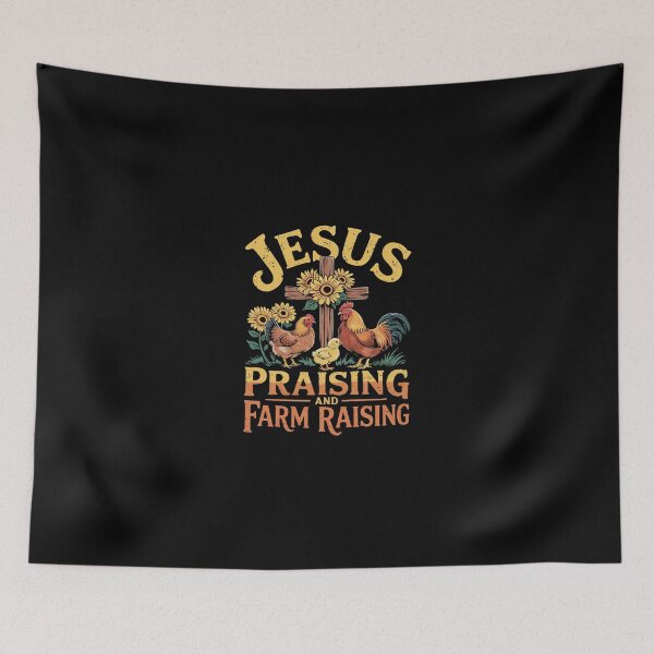 Item preview, Jesus Praising And Farm Raising Chicken Farmer  designed and sold by SyntaxClaw.