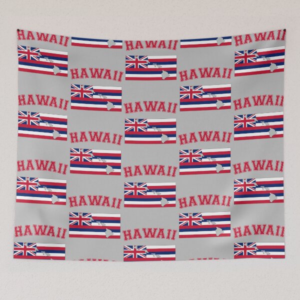 Item preview, Hawaii State Flag & Islands Map - Retro Varsity Style designed and sold by mashmosh.