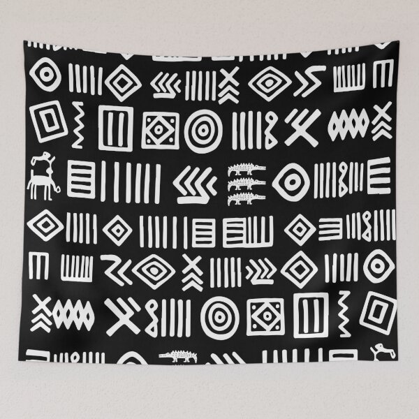 Item preview, Authentic Bogolan Pattern - Tribal Art of Mali designed and sold by Wolagno.
