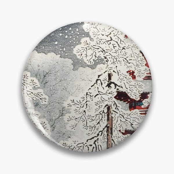 Item preview, Five-Storied Pagoda in Snow - Hiroaki Takahashi Vintage Print designed and sold by Open Canvas.