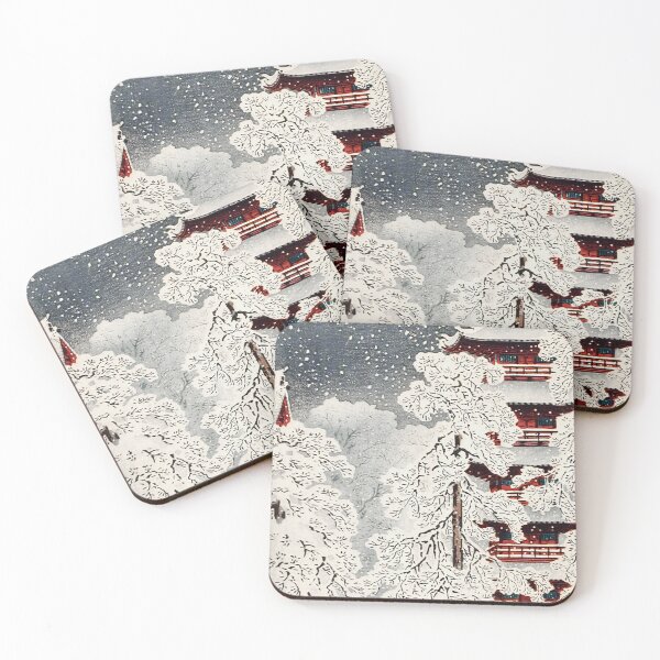 Item preview, Five-Storied Pagoda in Snow - Hiroaki Takahashi Vintage Print designed and sold by Open Canvas.