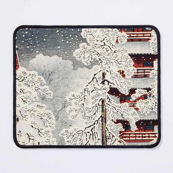 Item preview, Five-Storied Pagoda in Snow - Hiroaki Takahashi Vintage Print designed and sold by Open Canvas.