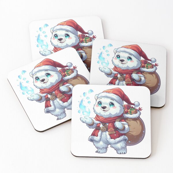 Item preview, Frostbound Santa Bear – Magical Ice Mage Christmas Art designed and sold by Monzora.