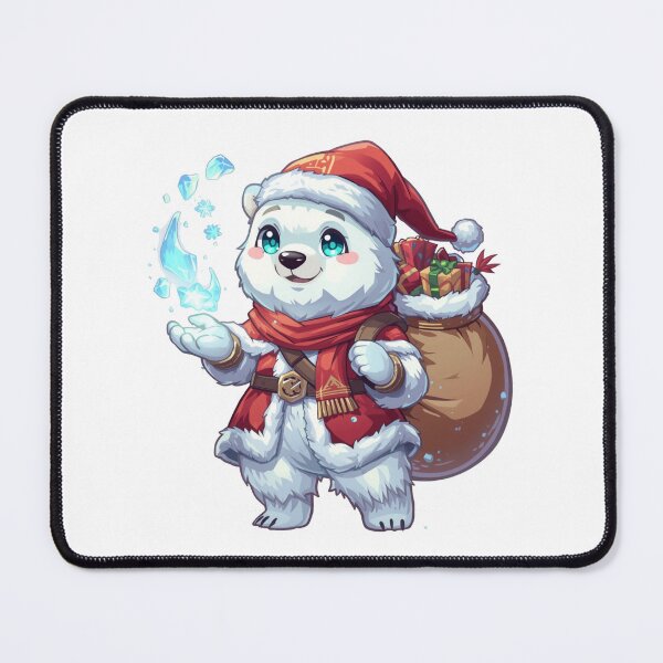 Item preview, Frostbound Santa Bear – Magical Ice Mage Christmas Art designed and sold by Monzora.