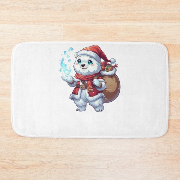 Item preview, Frostbound Santa Bear – Magical Ice Mage Christmas Art designed and sold by Monzora.