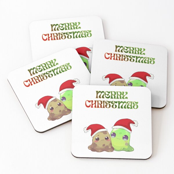Item preview, Earth & Poison Santa Slimes of Monzora — Merry Christmas Duo designed and sold by Monzora.