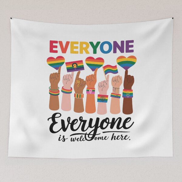 Item preview, Everyone Is Welcome Here Rainbow  designed and sold by FadeOfThrone.