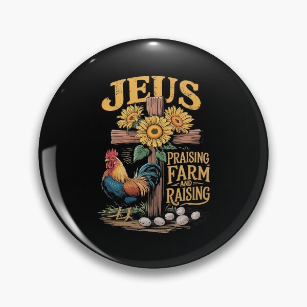 Item preview, Jesus Praising And Farm Raising Chicken Farmer Christian  designed and sold by MarryIsMonth.