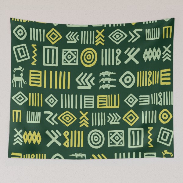 Item preview, Authentic Bogolan Pattern - Tribal Art of Mali designed and sold by Wolagno.