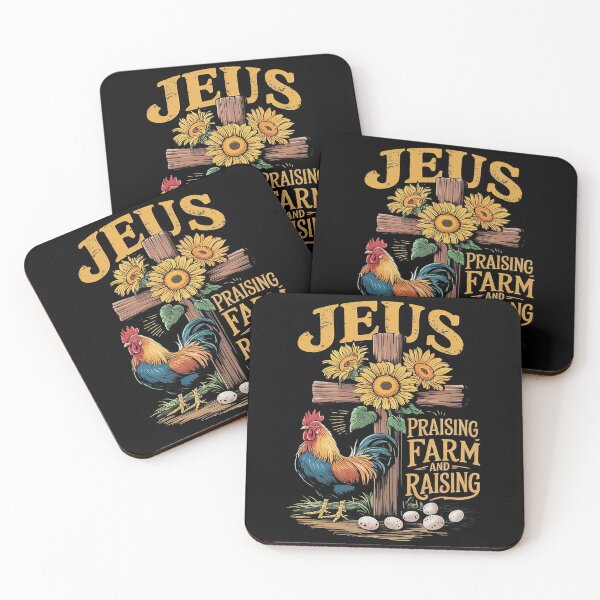 Item preview, Jesus Praising And Farm Raising Chicken Farmer Christian  designed and sold by MarryIsMonth.
