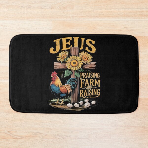 Item preview, Jesus Praising And Farm Raising Chicken Farmer Christian  designed and sold by MarryIsMonth.