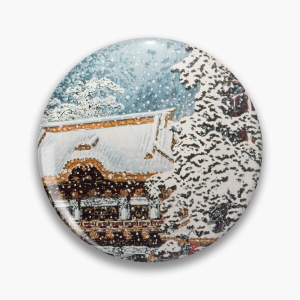 Item preview, Yomeimon Gate at Nikko in Snow - Hiroaki Takahashi Vintage Print designed and sold by Open Canvas.