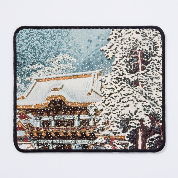 Item preview, Yomeimon Gate at Nikko in Snow - Hiroaki Takahashi Vintage Print designed and sold by Open Canvas.