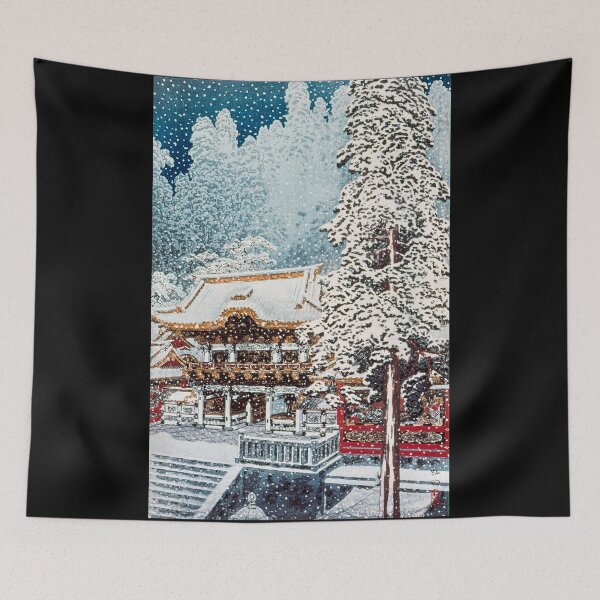 Item preview, Yomeimon Gate at Nikko in Snow - Hiroaki Takahashi Vintage Print designed and sold by Open Canvas.