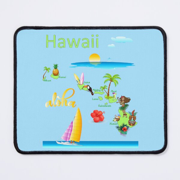 Item preview, Vintage Hawaii Aloha Paradise - Tropical Island Map Art designed and sold by mashmosh.