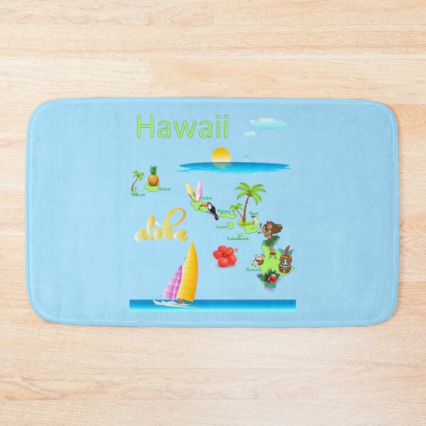 Item preview, Vintage Hawaii Aloha Paradise - Tropical Island Map Art designed and sold by mashmosh.