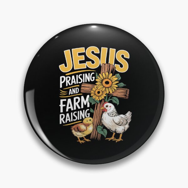 Item preview, Jesus Praising and Farm Raising Chicken Farmer Christian 8  designed and sold by MarryIsMonth.