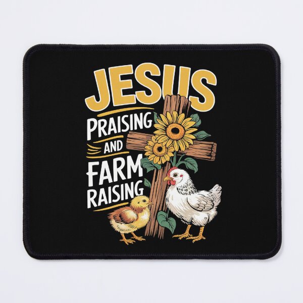 Item preview, Jesus Praising and Farm Raising Chicken Farmer Christian 8 designed and sold by MarryIsMonth.