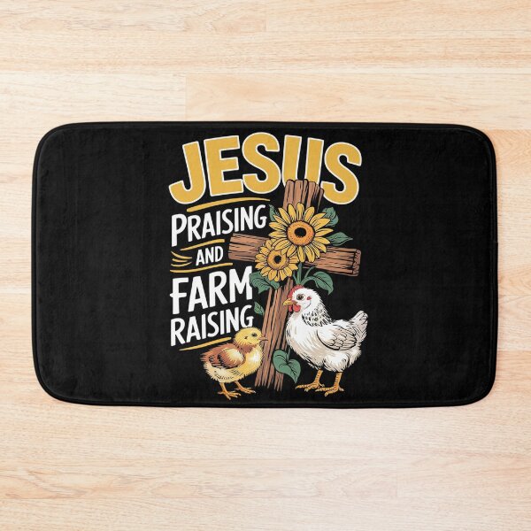 Item preview, Jesus Praising and Farm Raising Chicken Farmer Christian 8  designed and sold by MarryIsMonth.