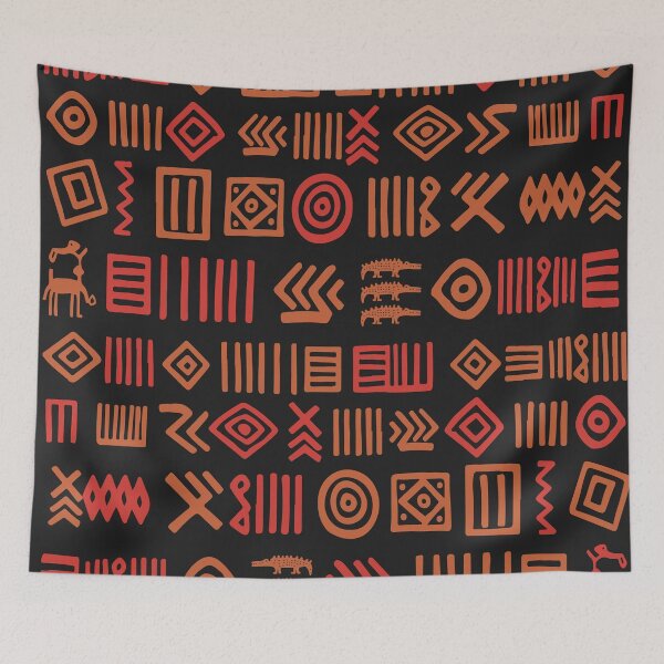 Item preview, Authentic Bogolan Pattern - Tribal Art of Mali designed and sold by Wolagno.