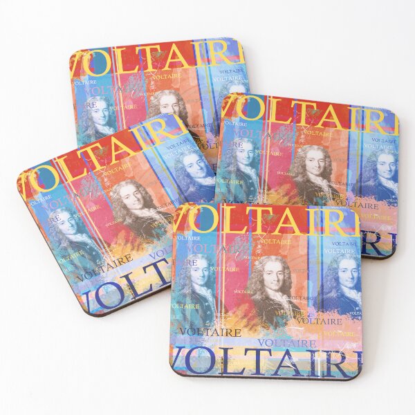 Item preview, Voltaire Portrait – Aesthetic Pop Art Philosophy Collage designed and sold by Mauswohn.