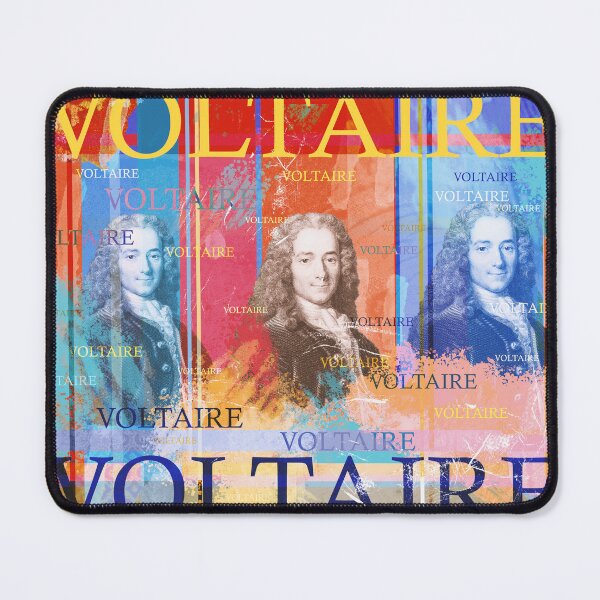 Item preview, Voltaire Portrait – Aesthetic Pop Art Philosophy Collage designed and sold by Mauswohn.