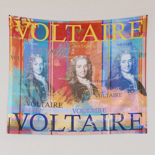 Item preview, Voltaire Portrait – Aesthetic Pop Art Philosophy Collage designed and sold by Mauswohn.