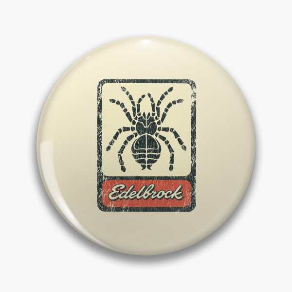 Item preview, Vintage Edelbrock Spider emblem - gnarly, aged, worn, burnout print designed and sold by retropetrol.