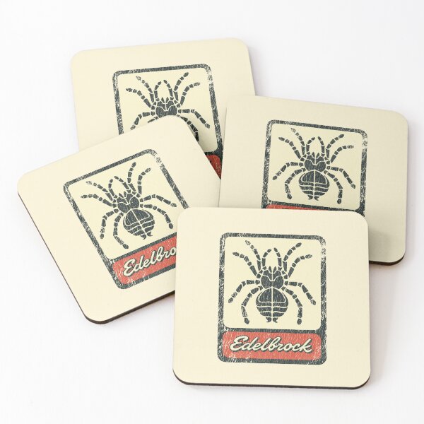 Item preview, Vintage Edelbrock Spider emblem - gnarly, aged, worn, burnout print designed and sold by retropetrol.