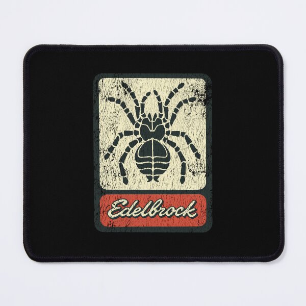 Item preview, Vintage Edelbrock Spider emblem - gnarly, aged, worn, burnout print designed and sold by retropetrol.