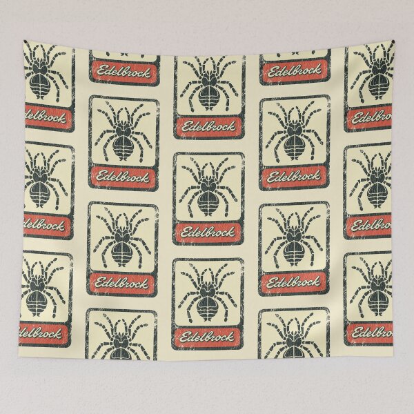 Item preview, Vintage Edelbrock Spider emblem - gnarly, aged, worn, burnout print designed and sold by retropetrol.