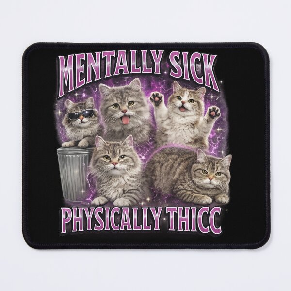 Item preview, mentally sick physically thick designed and sold by itswallcraft.