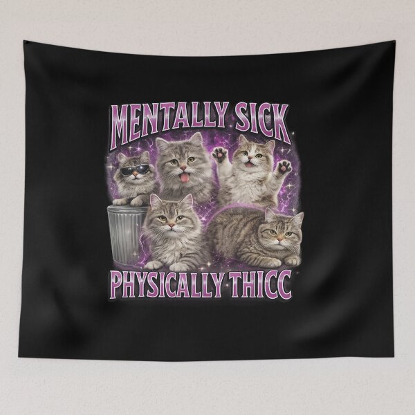 Item preview, mentally sick physically thick designed and sold by itswallcraft.