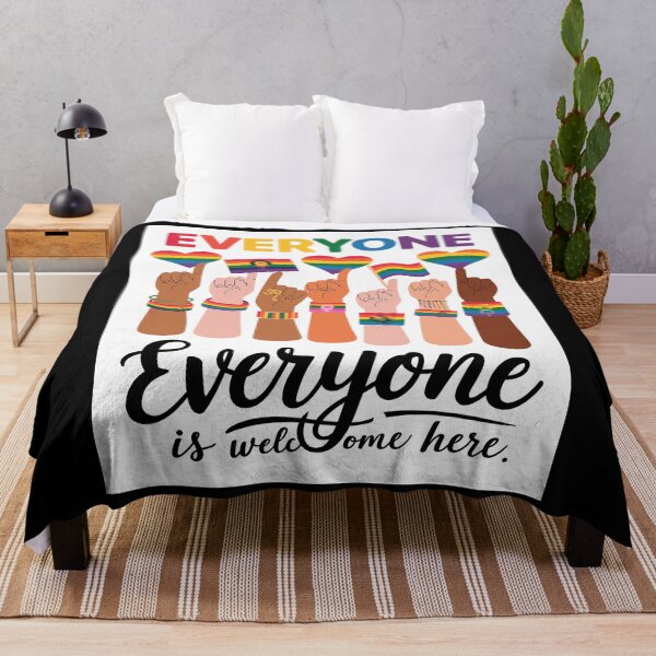 Item preview, Everyone Is Welcome Here Rainbow designed and sold by FadeOfThrone.