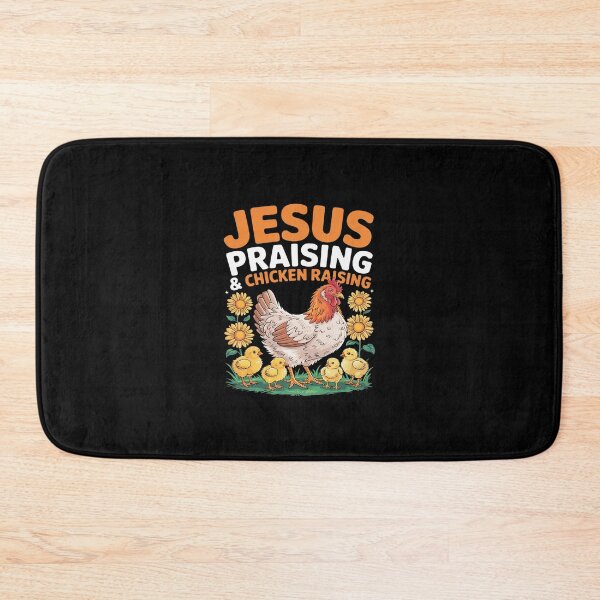 Item preview, Jesus Praising Chicken Raising Church Faith Farm Lover Girls  designed and sold by SyntaxClaw.