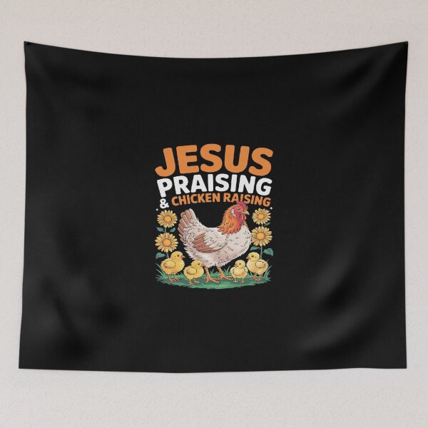 Item preview, Jesus Praising Chicken Raising Church Faith Farm Lover Girls  designed and sold by SyntaxClaw.