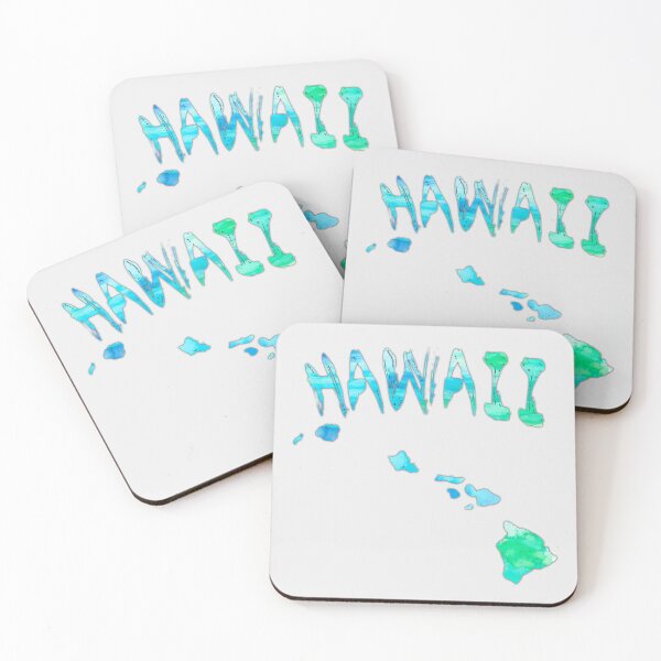 Item preview, Tropical Watercolor Hawaii Islands Map - Aloha Vibes Design designed and sold by mashmosh.