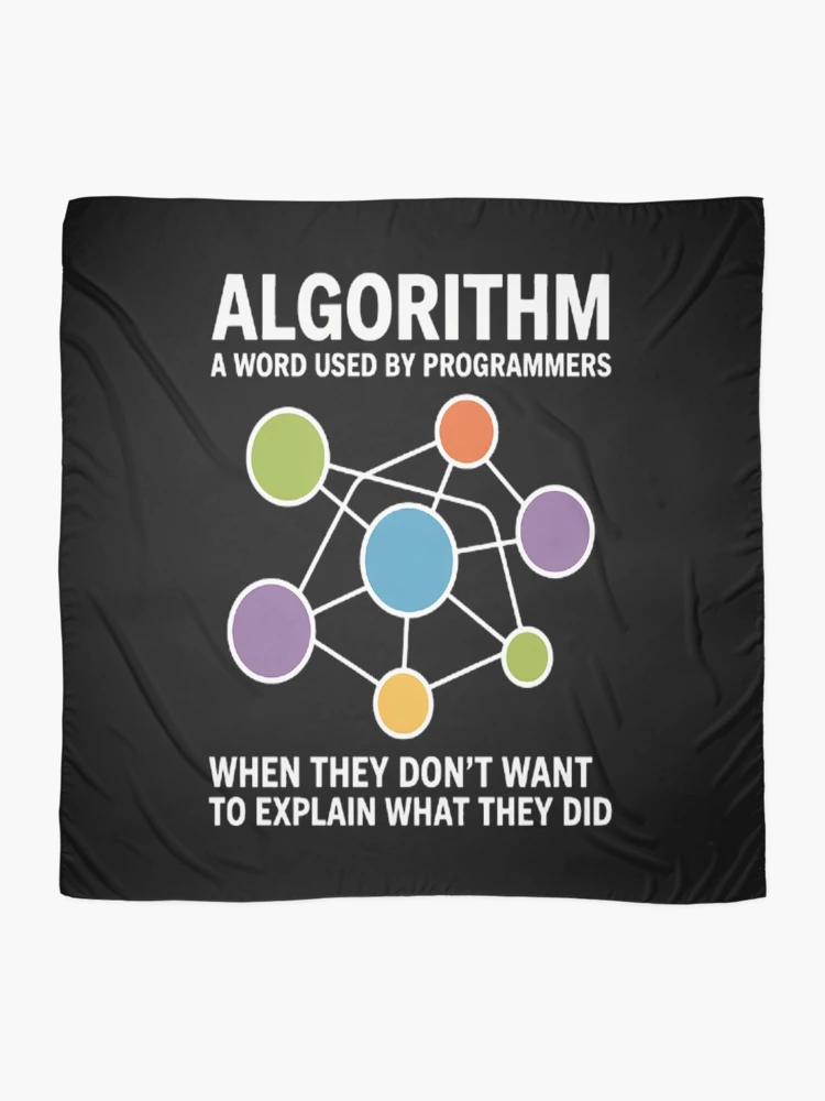 Thumbnail 2 of 3, Scarf, Algorithm A Word Used By Programmers Software Programming designed and sold by SignaturalGen.