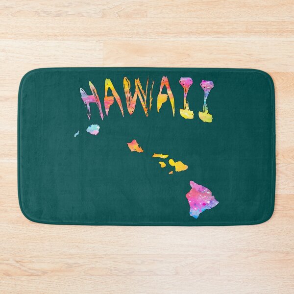 Item preview, Vibrant Watercolor Hawaii Map Art - Colorful Tropical Islands designed and sold by mashmosh.