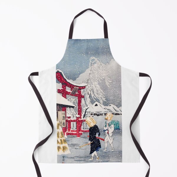 Item preview, Two Samurai in Snow near Torii Gate - Hiroaki Takahashi Vintage Print designed and sold by Open Canvas.