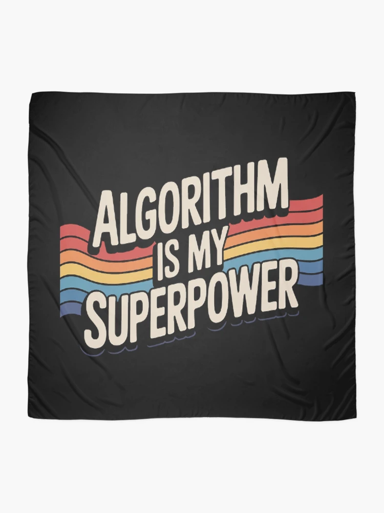 Thumbnail 2 of 3, Scarf, Algorithm is My Superpower Algorithm designed and sold by SignaturalGen.