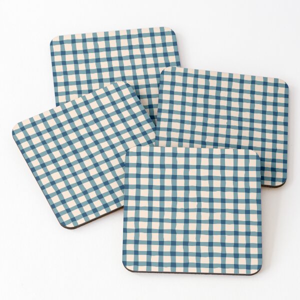 Item preview, Blue organic gingham  designed and sold by mirimo.