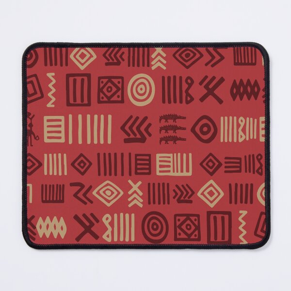 Item preview, Authentic Bogolan Pattern - Red Tribal Art designed and sold by Wolagno.