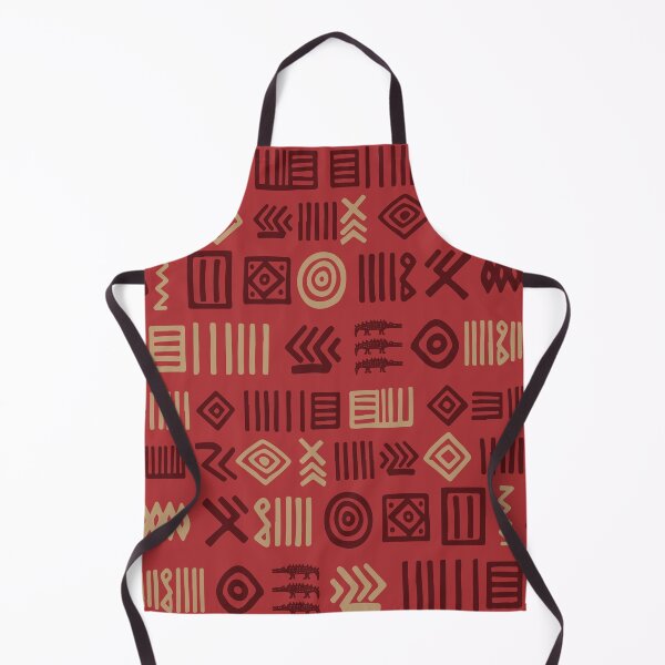 Item preview, Authentic Bogolan Pattern - Red Tribal Art designed and sold by Wolagno.